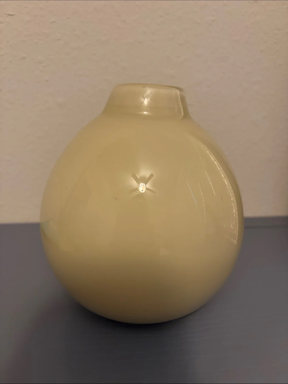 West Elm Cream Glossy Round Bud Vase